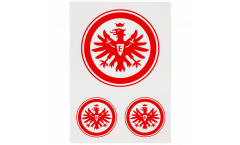 Eintracht Frankfurt Aufkleberset Logo 3er Rot Outdoorgeeignet